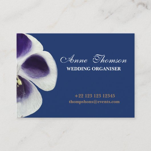 De Visite Carte professionnelle minimale et florale (Devant)