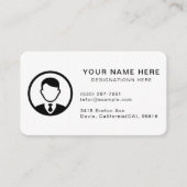 De Visite Carte professionnelle modifiable avec photo et cod (Devant)