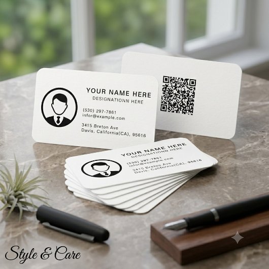 De Visite Carte professionnelle modifiable avec photo et cod