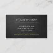 De Visite Carte professionnelle noire CPA (Dos)