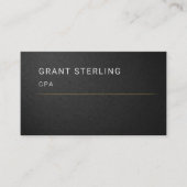 De Visite Carte professionnelle noire CPA (Devant)