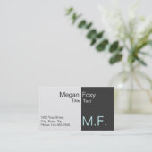 De Visite Carte professionnelle pour les talents (Debout devant)