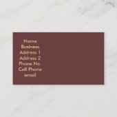 De Visite Carte professionnelle/profil Abstraite (Dos)