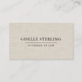 De Visite Carte professionnelle QR Code Linen Avocat (Devant)