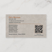 De Visite Carte professionnelle QR Code pour béton (Dos)