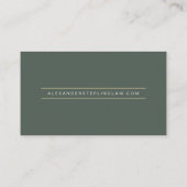 De Visite Carte professionnelle QR Code Vert Sauge Moderne O (Dos)