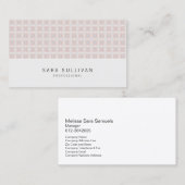 De Visite Carte professionnelle Retro Flower Grid (Devant / Derrière)