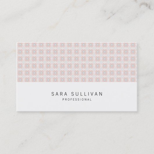 De Visite Carte professionnelle Retro Flower Grid (Devant)