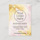 De Visite Carte professionnelle Shimmer Rose Gold (Devant)