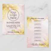 De Visite Carte professionnelle Shimmer Rose Gold (Devant / Derrière)