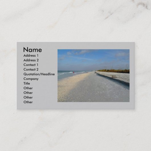 De Visite Carte profil plage (Devant)