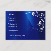 De Visite Carte Profil Royal Blue Floral Delal Design (Dos)