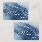 De Visite Carte profil Saxophone (Devant / Derrière)