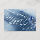 De Visite Carte profil Saxophone (Dos)