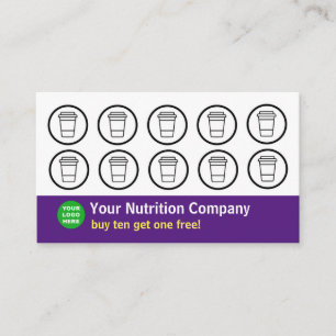 De Visite Carte Punch Compagnie Nutrition violet