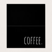 De Visite carte punch fidélité pliée café (Extérieur déplié)