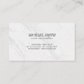 De Visite Carte Punch Vin et Marbre (Dos)