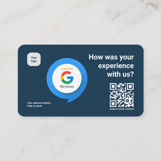 De Visite Carte QR Google Review moderne | Comment Était Vot (Devant)