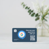 De Visite Carte QR Google Review moderne | Comment Était Vot (Debout devant)
