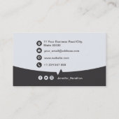 De Visite Carte QRCode professionnelle - Gris photo (Dos)