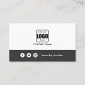 De Visite Carte QRCode professionnelle - Gris photo (Dos)