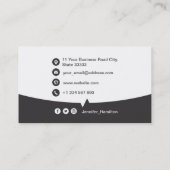 De Visite Carte QRCode professionnelle - Gris photo (Dos)