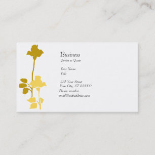 De Visite Carte Retro Floral Rose Profil Moderne Golden
