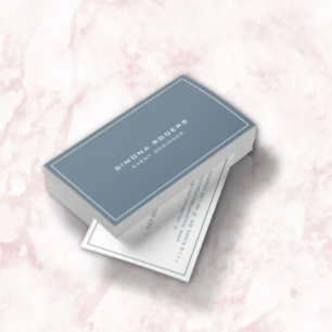 De Visite Carte réversible bleue et blanche