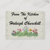 De Visite Carte révisée "De La Cuisine De" - SRF (Dos)