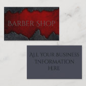 De Visite Carte rocailleuse pour le gris rouge et en acier (Devant / Derrière)