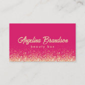 De Visite Carte rose Damask Shimmerting Gold Beauty Expert (Devant)