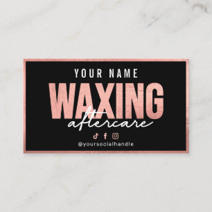 De Visite Carte rose Gold Waxing Aftercare