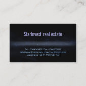 De Visite Carte rougeoyante fraîche d'entreprise immobilière (Dos)