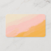 De Visite Carte RSVP Budget Aquarelle rose Jaune QR Code (Dos)