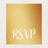 De Visite Carte RSVP Calendrier Gold moderne (Extérieur déplié)