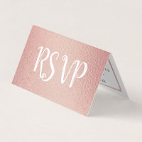 Carte RSVP Calendrier Gold Rose moderne