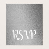 De Visite Carte RSVP Calendrier Silver moderne (Extérieur déplié)