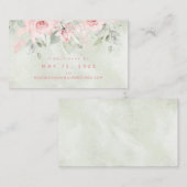 De Visite Carte RSVP en ligne Mariage Rose Blusing (Devant / Derrière)