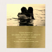 De Visite Carte RSVP Faux Gold Metal Texture (Intérieur déplié)