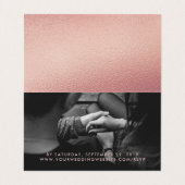 De Visite Carte RSVP rose Gold Foil Script double photo (Intérieur déplié)