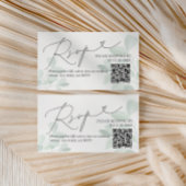 De Visite Carte RSVP Whimsical Eucalyptus Greenery Wedding