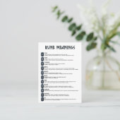 De Visite Carte Rune Symboles Et Significations (Debout devant)