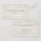 De Visite Carte rustique moderne professionnelle. Panneaux e (Devant / Derrière)