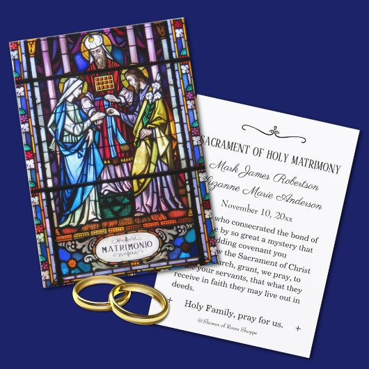 De Visite Carte Saint Mariage catholique