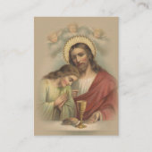 De Visite Carte Sainte Catholique Commémorative 1ère Communi (Devant)