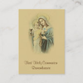 De Visite Carte Sainte catholique pour la première sainte co (Devant)