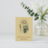 De Visite Carte Sainte catholique pour la première sainte co (Debout devant)