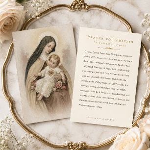 De Visite Carte Sainte Catholique Prière des Prêtres pour Sa