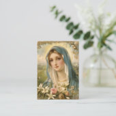 De Visite Carte Sainte du Mémorial funéraire catholique Vier (Debout devant)