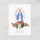 De Visite Carte Sainte Mariage catholique Vierge Marie (Devant)